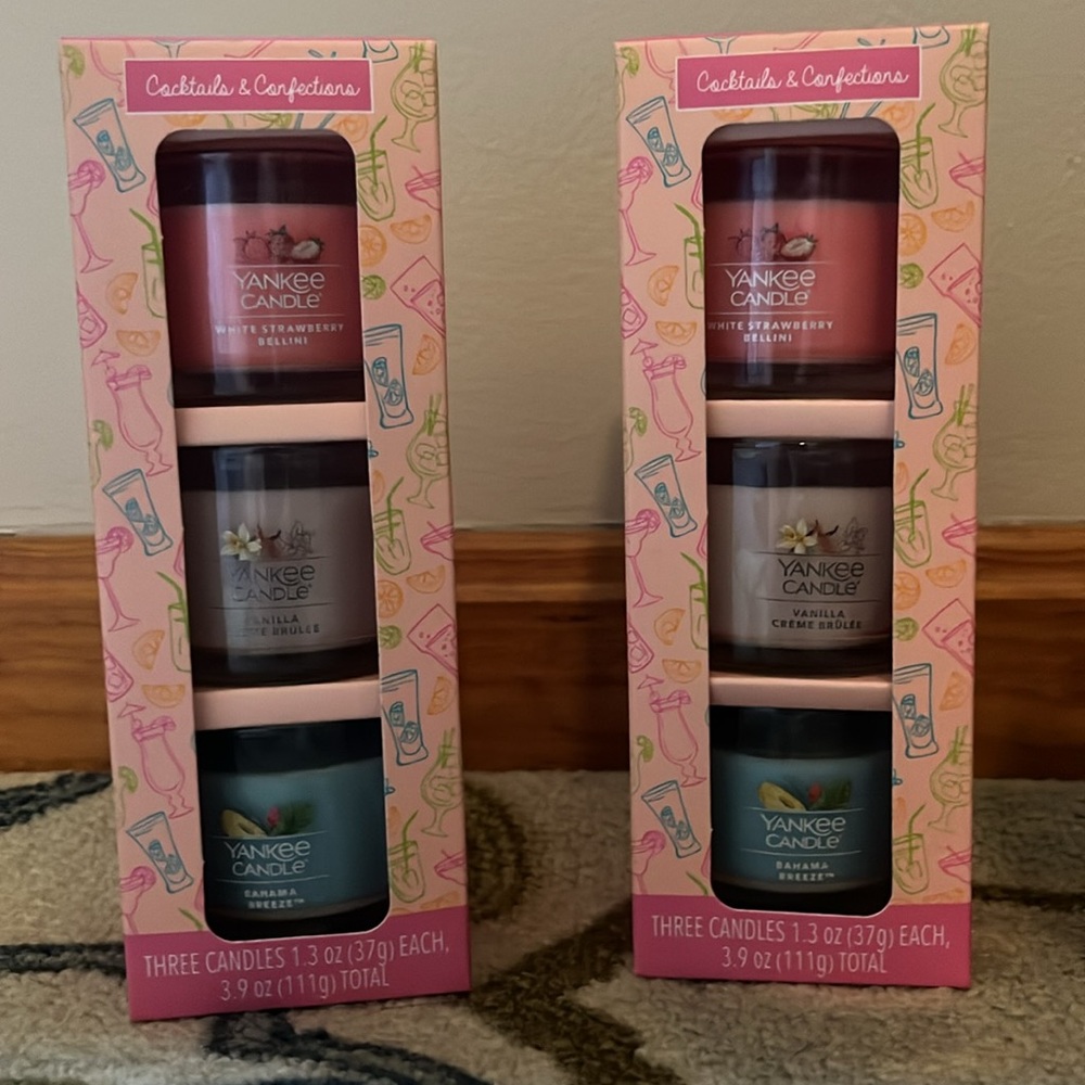 6 mini Yankee candles